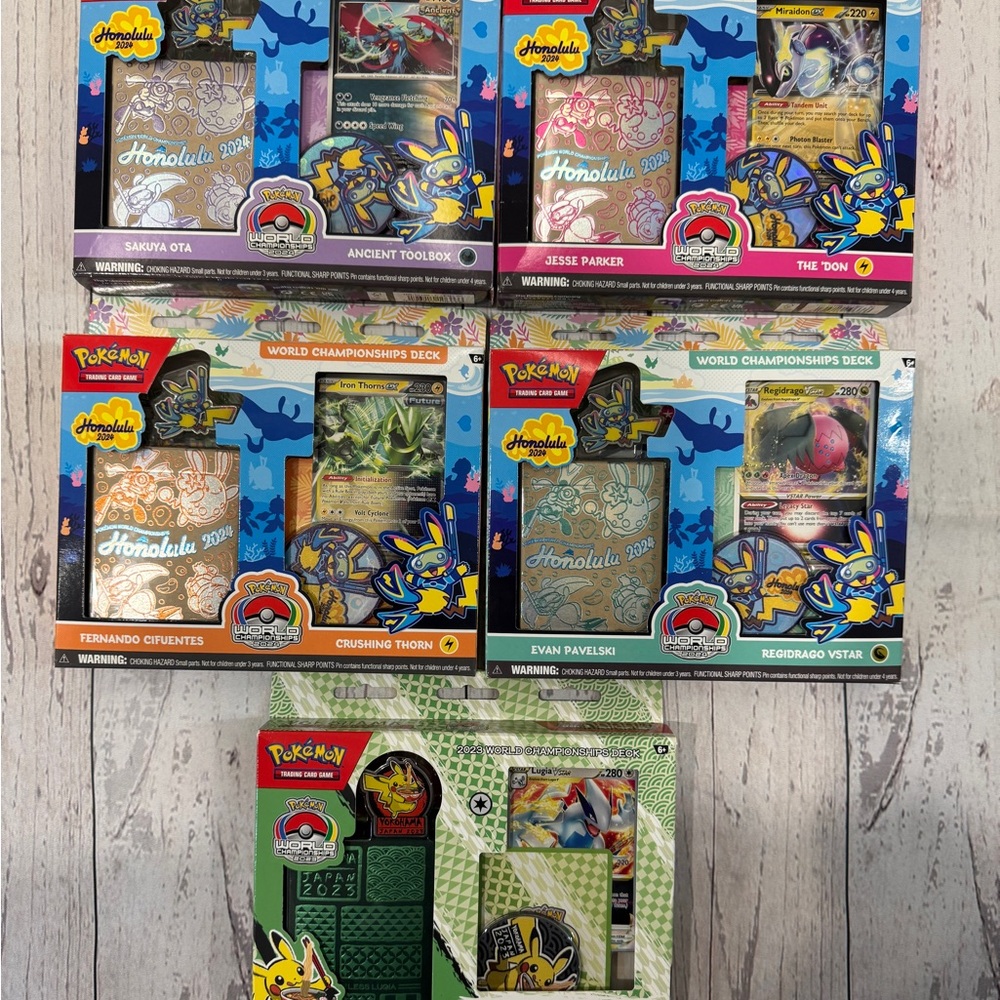 Pokemon World Championships Decks- Complete 2024 Set and bonus 2023 Lugia Set